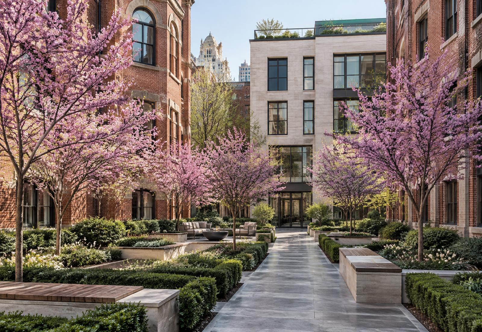 The courtyard at ARDEN